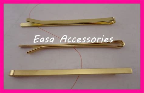 50pcs 26mm55cm 215 Golden Plain Metal Bobby Pins Hair Slide For Handmade Hair Accessories