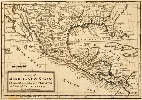Map Of Mexico Or New Spain Louisiana And Part Of California J
