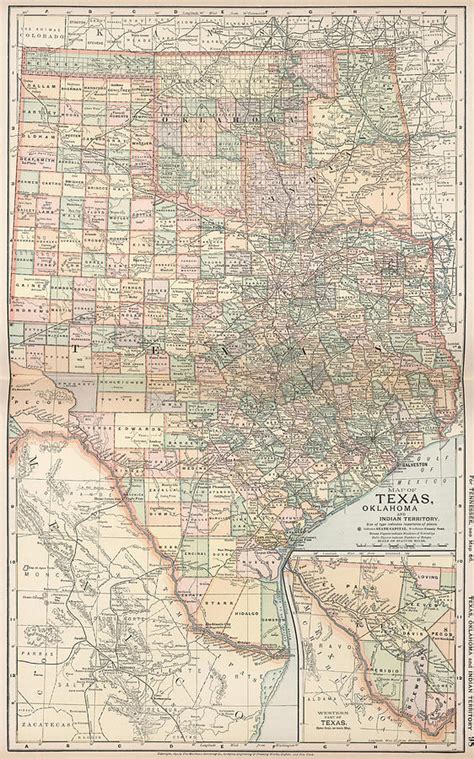 Texas Oklahoma Map Border