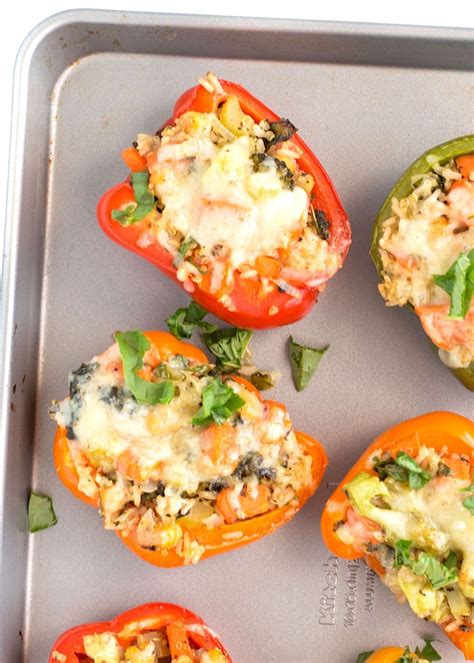 vegetarian quinoa stuffed peppers always nourished meat recipes healthy dinner recipes real