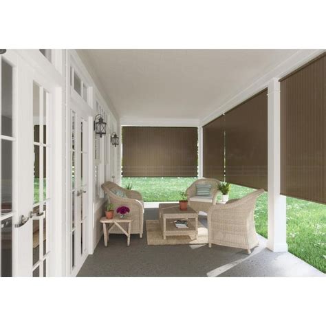Coolaroo Simple Lift Roller Shades 48 In X 72 In Brown Light Filtering