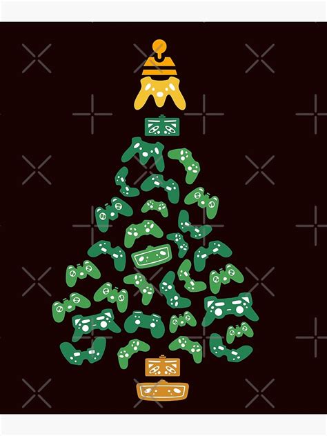 Gamer Controller Christmas Tree Poster For Sale By Beanshottees