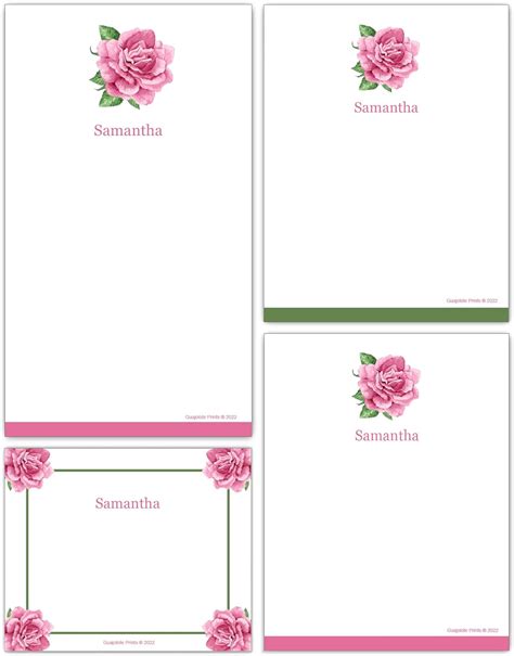 Guajolote Prints Personalized Notepads 4 Pack Beautiful