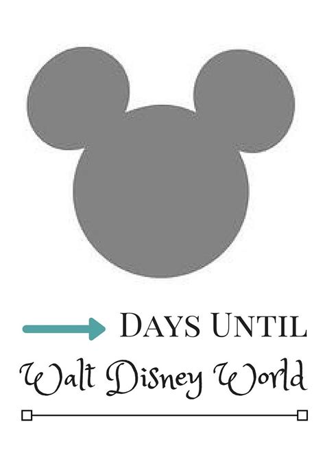 Disney Countdown Calendar Printable Mickey Mouse Calendar Instant