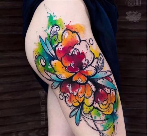 Today I Bring 9 Tattoos With Watercolor Splash Style That You Deserve I Hope You Like Themimg