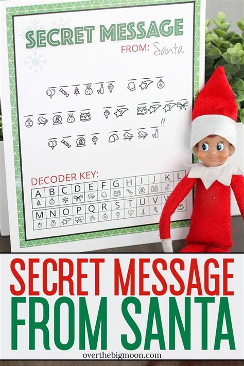 Secret Message From Santa Printable Message From Santa Xmas Elf Elf Fun