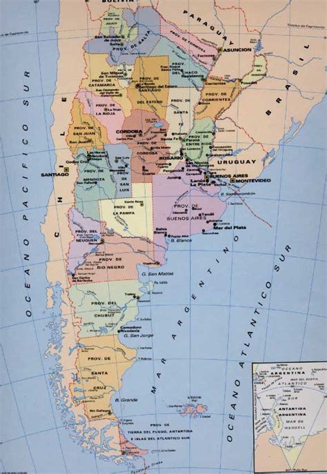 Mapa De La República Argentina Límites Y Provincias Fuente