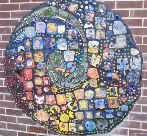 Clay Tile Murals By Kids Mosaics At School Mosaic Art Projects