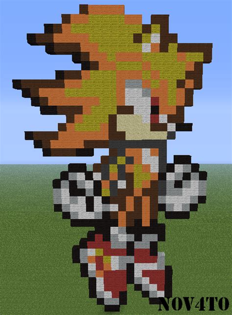 Minecraft Pixel Art Ideas Sonic Minecraft Pixel Art Super Sonic By