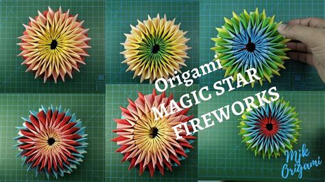 Tutorial Origami Easy Magic Star Fireworks Youtube
