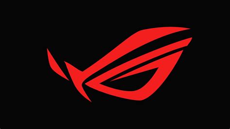 Логотип Asus Rog на черном фоне Обои 2560x1440 2k Wqhd Qhd