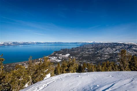 Vista Aerea Del Lago Tahoe Del Sud Fotografia Stock Immagine Di