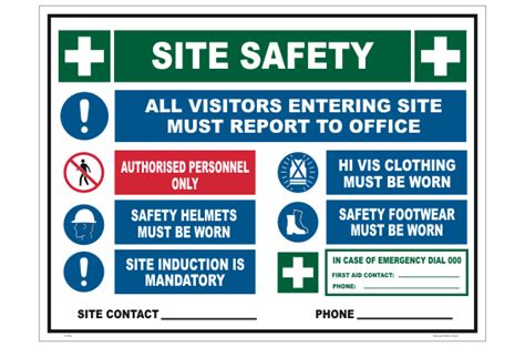 Site Safety Entry Sign Australian Workplace Safety Signs Online Store