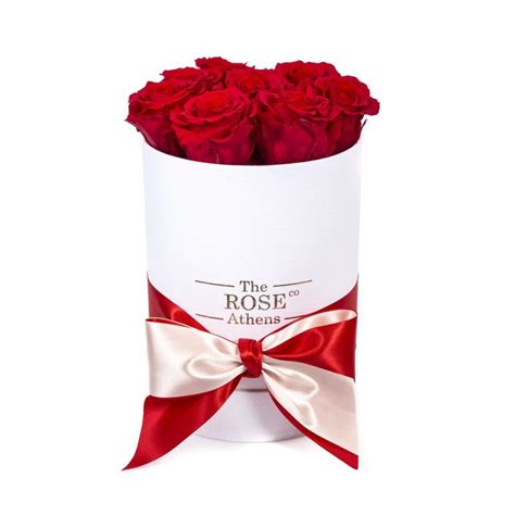 Forever Roses Small With Red Roses In White T Box The Rose Company