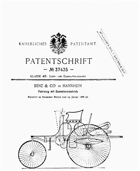 First Page Of Karl Benzs Automobile Patent Photograph By Fine Art