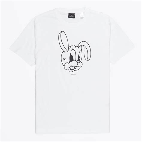 Ps Paul Smith Rabbit Regular Fit T Shirt White Mr And Mrs Stitch