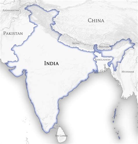 Fileindia And Neighbouring Countries Map Official Borderspng