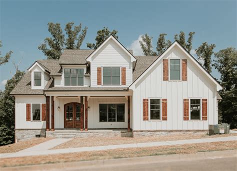 Board And Batten Modern Farmhouse In Aesthetic White Sw 7035 By Sherwin