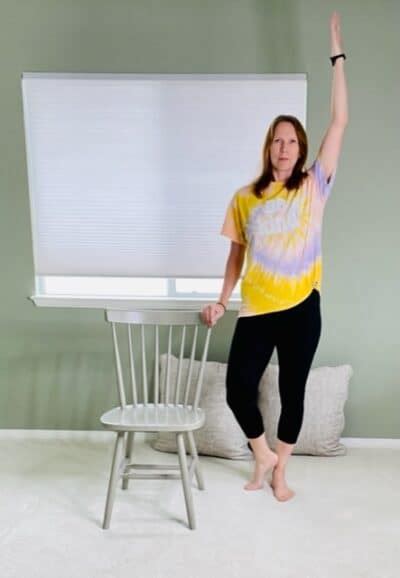 Chair Yoga Tree Pose A Whole Body Exercise The Peaceful Chair