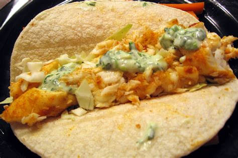 Fish Tacos With Lime Cilantro Crema