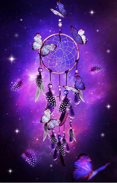 Dream Catcher Iphone Wallpapers Purple Background Butterflies