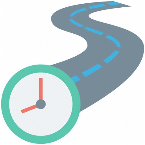 Clock Highway Journey Road Travel Time Icon Download On Iconfinder