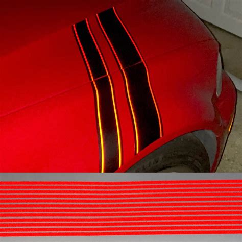 Reflective Red Pinstripes 18 In Width 24 Ft Engineer Etsy