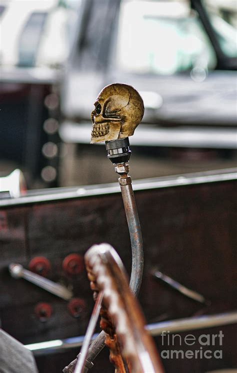 Skull Shifter Knob On Rat Rod Photograph By Randy Harris