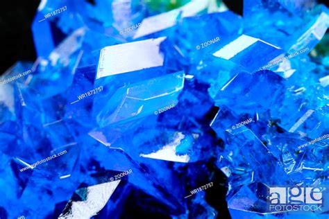 Crystals Of Blue Vitriol Copper Sulfate Stock Photo Picture And