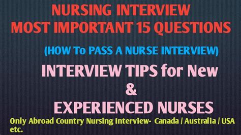 Nursing Interview Questions Nursing Interview Questions And Answers