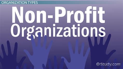 Not For Profit Organizations Types And Examples Video And Lesson