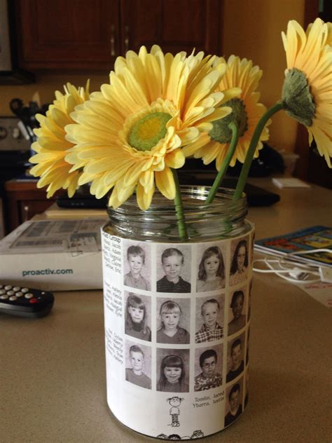 Graduation Centerpiece Use Copies Of Your Childs Yearbook Of Their