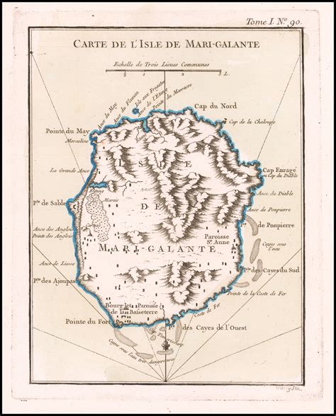 Carte De Lisle De Marie Galante Barry Lawrence Ruderman Antique Maps