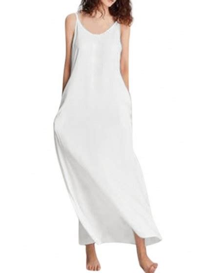 White Cotton Slip Dress Natalie