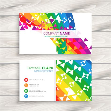 Abstract Colorful Business Card Business Vector Design Illustra