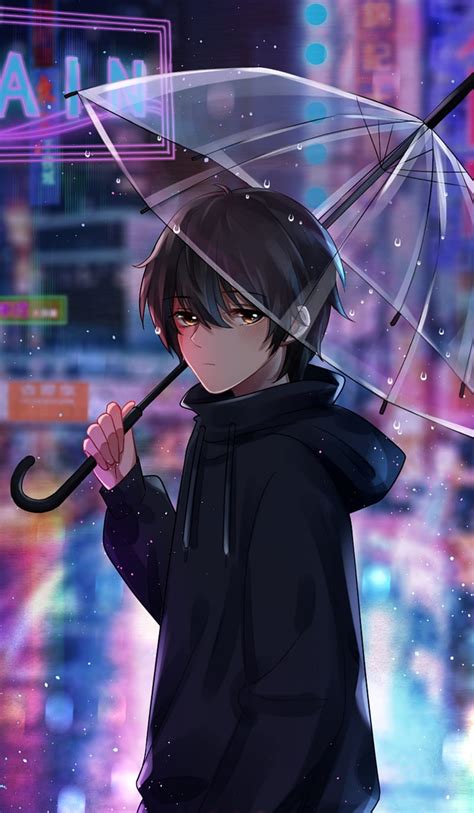 Anime Anime Boy Umbrella Hd Phone Wallpaper Peakpx