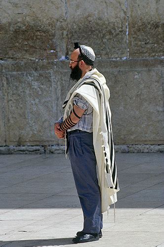 Israel Jerusalem A Sephardic Jew Standing By The Western Wall