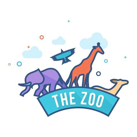 Premium Vector Zoo Gate Icon Flat Color Style Vector Illustration