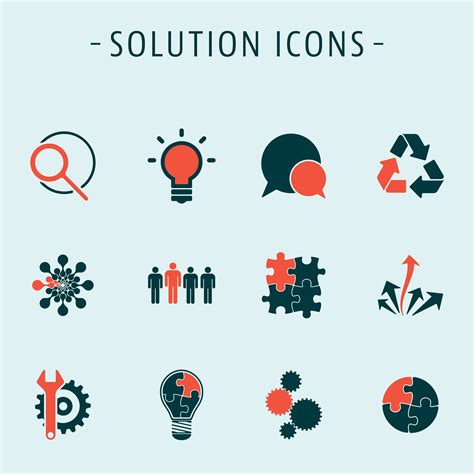 Set Solution Icons 608688 Vector Art At Vecteezy
