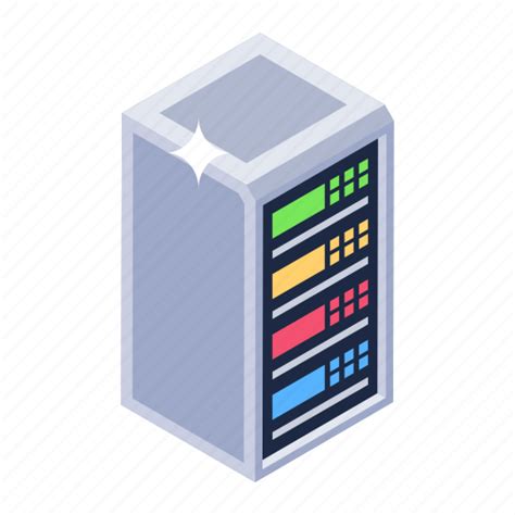 Dataserver Database Data Center Big Data Server Rack Icon