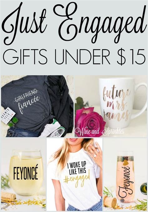 Finding a gift for couples presents a unique complication: Just Engaged Gifts Under $15 — Wine & Sprinkles | Just ...