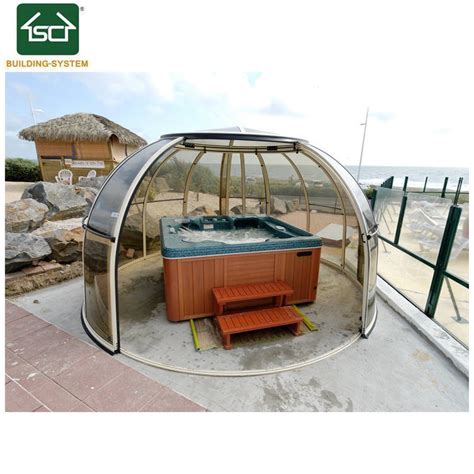 China Retractable Spa Pool Roof Hot Tub Enclosure China Hot Tub Enclosure Hot Tub Cover