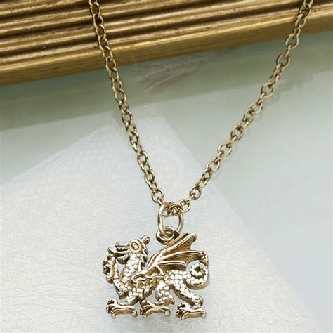 Welsh Dragon Pendant In Sterling Silver And 18ct Gold By Simon Kemp