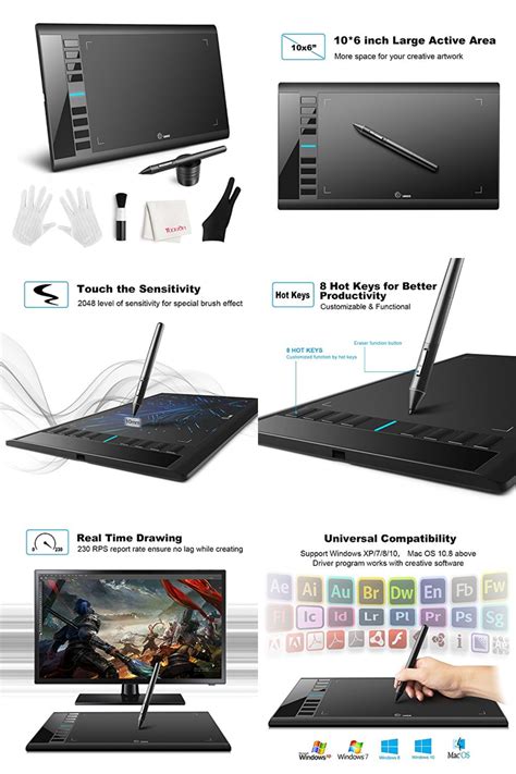 A thing to note is that you need an active pc connection to draw ugee m708 works well with windows 7 and mac os 10.8 and later versions. Ugee M708 Graphics Tablet 10 X 6 Inch Large Active Area ...