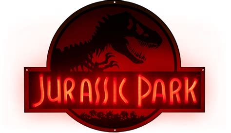 Jurassic Park Logo Light Up Neon Logo Sign Figurines