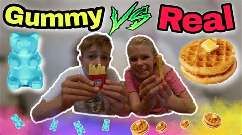 Gummy Vs Real Challenge😀 Youtube
