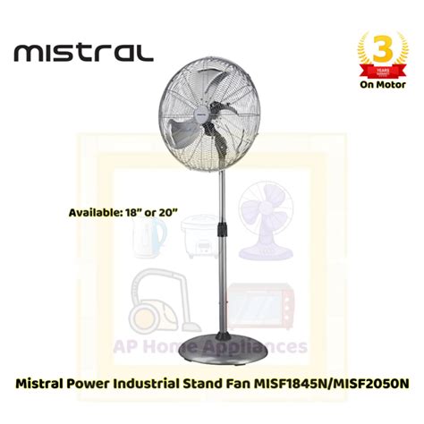 Mistral 18 20 Power Industrial Stand Fan Misf1845n Misf2050n 3