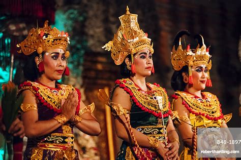 Traditional Balinese Dance Performance Ubud Stock Photo