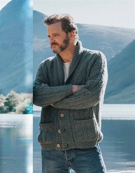 Supernova Colin Firth Grey Sweater Sam Supernova Woolen Sweater