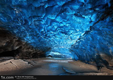 Crystal Cave Cool Rock Crstal Ice Mysterious Cave Blue Cold Hd